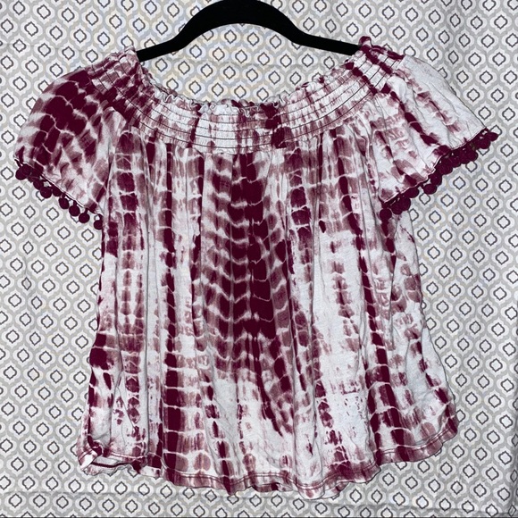 art class Other - Tie Dye girls Burgundy & White Top ~ B3